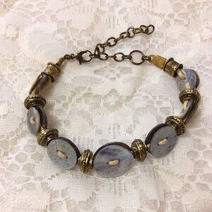 Vintage NEW Handmade Charm & Button Bangle Bracelet Women Jewelry Gifts